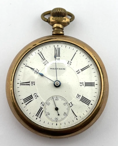 Waltham 1906 Antique Mechanical Pocket Watch  17J   18s   15206684  DOESN'T WORK