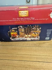Holiday Living 10"Fiber Optic Christmas Village Animated with Original Packaging