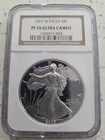 2003 W 1oz .999 FINE SILVER AMERICAN EAGLE DOLLAR S$1 NGC PF 70 ULTRA CAMEO
