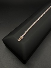 7.00Ct D/VVS Lab Grown Round Diamond Claw Set Tennis Bracelet In Rose Gold