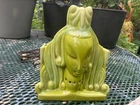 Royal haeger 1950s oriental mask tv lamp chartreuse princess mid century modern