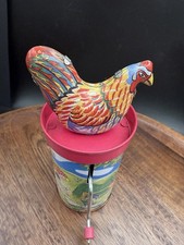 Vintage Tin Wind-Up Toy Rooster As -is 
