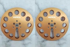 Un par de carretes de cinta Revox dorados de 7"" para grabadora de cinta PR-99 A77 B77 G36 etc.