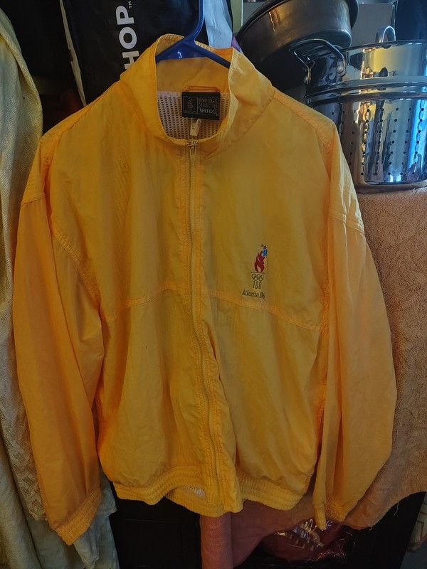 1996 Atlanta Olympics Speedo Wind Breaker Yellow Jacket 100yrs Medium Unisex