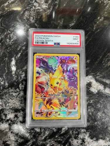POKEMON PSA 9  Pikachu 160/159 Crown Zenith Secret Rare Full Art Holo