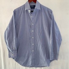 Polo Ralph Lauren Shirt 100 Cotton Mens Regent Classic Fit 16.5 Plaid Long Slv