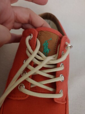 New Men Polo Ralph Lauren Vance Side Lace Red Canvas Boat  display picture 3