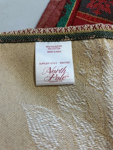 North Pole Trading Co. Christmas Napkins Set of 6 J.C. Penney Poinsettia Plaid - Picture 3 of 8