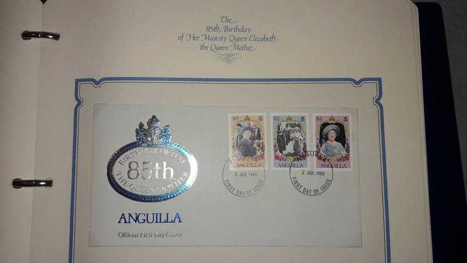 Queen Elizabeth 85th Birthday Stamp Album, First Day of Issues, British Empire - Image 3 of 4