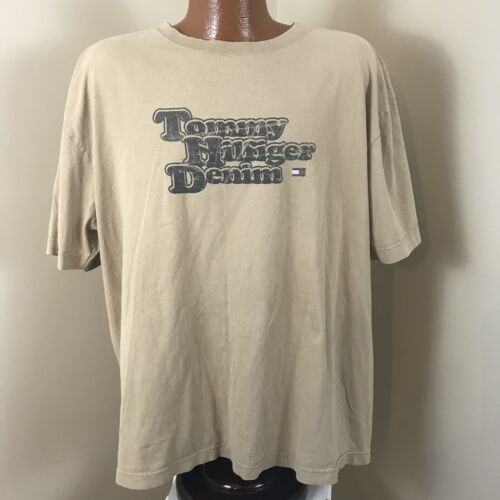 Vtg Tommy Hilfiger Denim Graphic T Shirt Size L K… - image 1