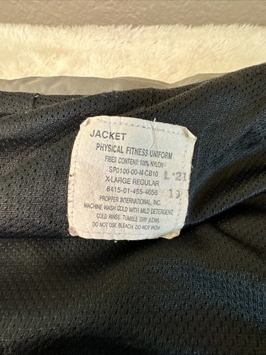 US ARMY PT PHYSICAL FITNESS IPFU JACKET Jogging Sweats XL X-LARGE REGULAR - Picture 10 of 12