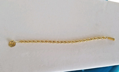 14K Gold Bond Rope Bracelet 7'' 10mm