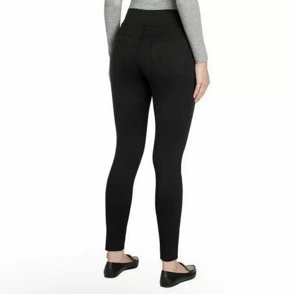 Matty M | High Waist Pull On Slub Skinny Leggings | Color: Black | Size: S - Image 2 of 3