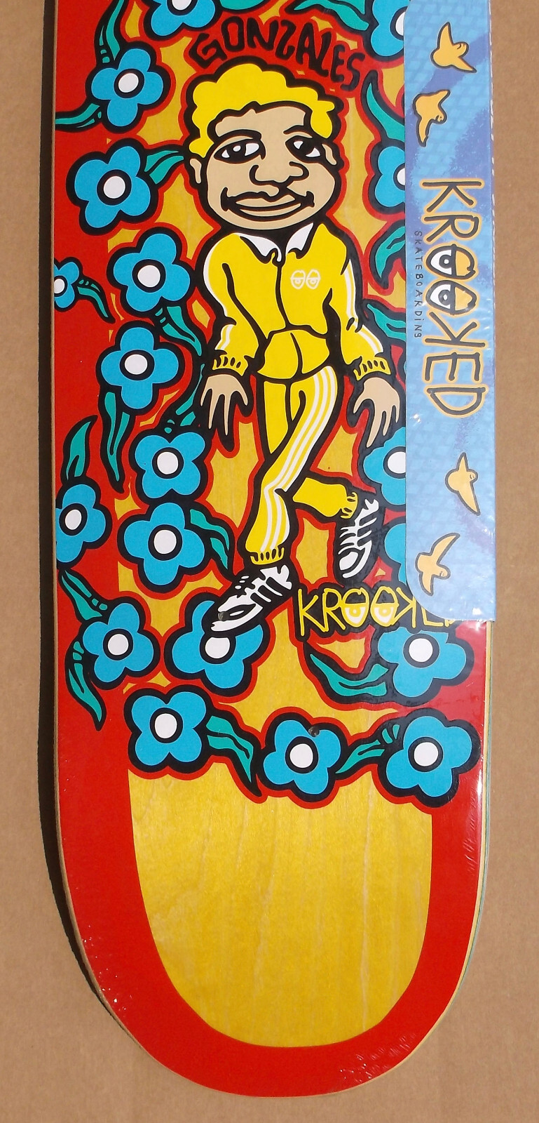 KROOKED MARK GONZALES "SWEATPANTS KRAKEN SHAPED" SKATEBOARD DECK RARE