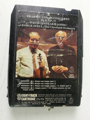 8 track Cassette Kassette 8 Spur Brahms Violin Concert in D E-1208