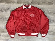 VTG Jacket 44-L-46 Pla-Jac Dunbrooke Bomber Red Oregon Ashland HS 900 Lb Club