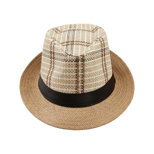 Gigi Pip Isla Straw Fedora Sun Hat Natural Brown Suede Band  display picture 1