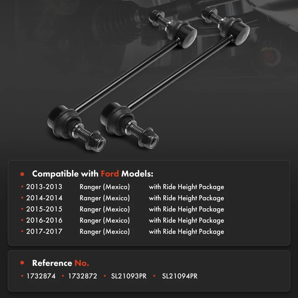 2x Front Side Stabilizer Bar Link Kit for Ford Ranger 2013 2014 2015 2016 2017 - Image 2 of 4