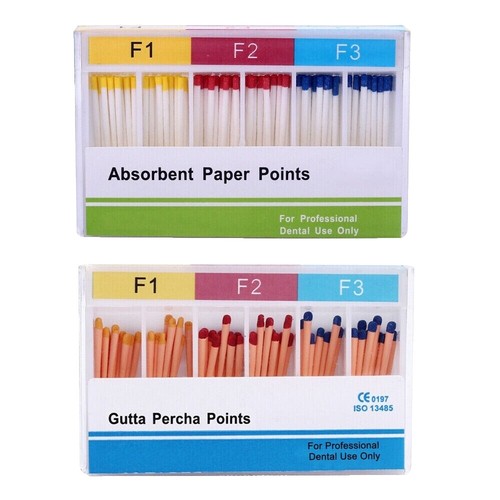 Pointes De Papier Absorbant Dentaire - Gutta Percha #15/40 - Conique 0,04 - 100 Pièces - Neuf