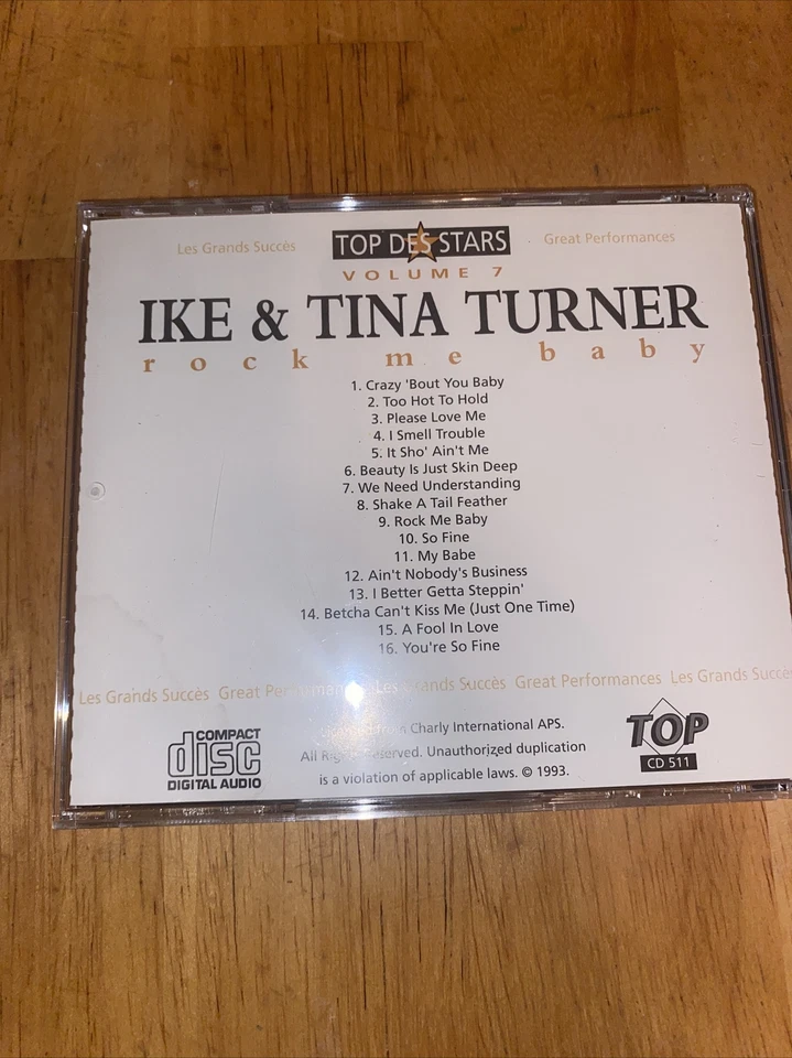 Ike & Tina Turner Rock Me, Baby French CD 1993 Charly International Records Issu - Image 2 of 4