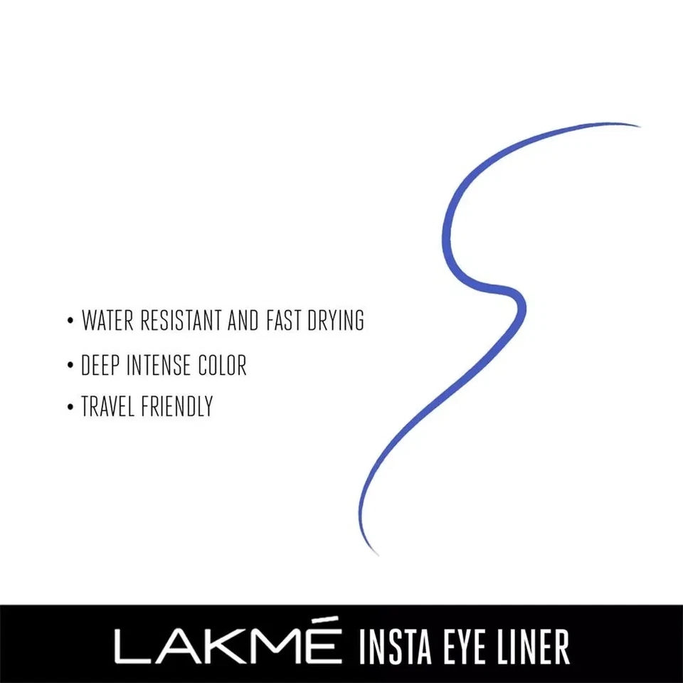 Lakme Insta Eye Liner, Blue, 9ml (1PC) Kajal, Good for Eyes FREE SHIP - Image 4 of 4
