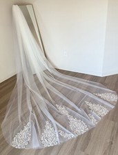NEW Off White Cathedral long Wedding Bride Bridal Veil