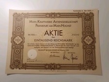 Main Kraftwerke Aktiengesellschaft 1929 1000RM