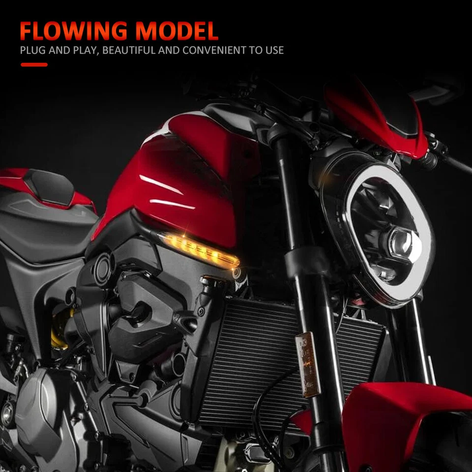 LED Integrated Tail Light Turn Signal Blinker For Ducati Monster 937 950 2021- - Image 4 of 4