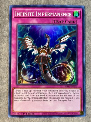 Infinite Impermanence (PUR) – RA01-EN075 – Carta Yu-Gi-Oh! Rarità Prismatic Ultimate Rare 1st Edition – Dal Set 25th Anniversary Rarity Collection