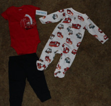Boys Carters NWT 3 pc pant set size 6 Months