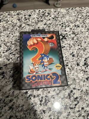 SEGA Genesis Sonic the Hedgehog 2 Retro Platformer 1992 + Manual