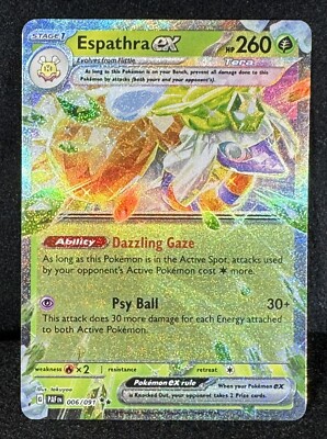 🔥Espathra ex Paldean Fates 006/091 Holo Double Rare SPECTACULAR