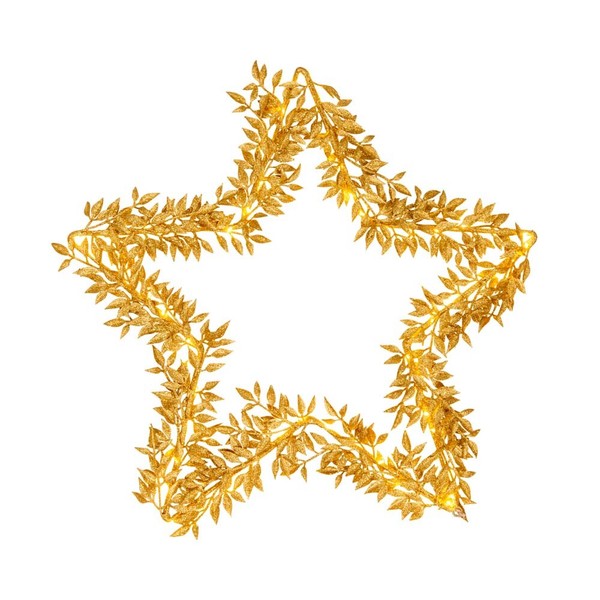 Weihnachtsstern Weihnachtsdeko Adventsstern Led Timer Batterie Gold Wohnzimmer-image