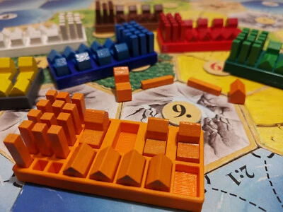 Organizer Halter Halterung für die Holz Spielfiguren von Siedler Basisspiel