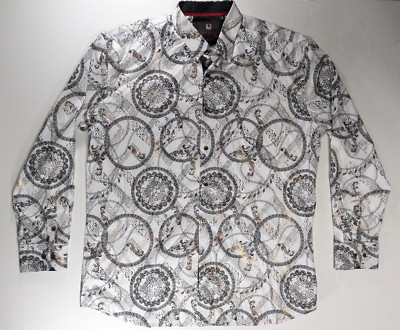 Vaquero Signature Shirt Womens Size 3X White Geometric Western Cowgirl