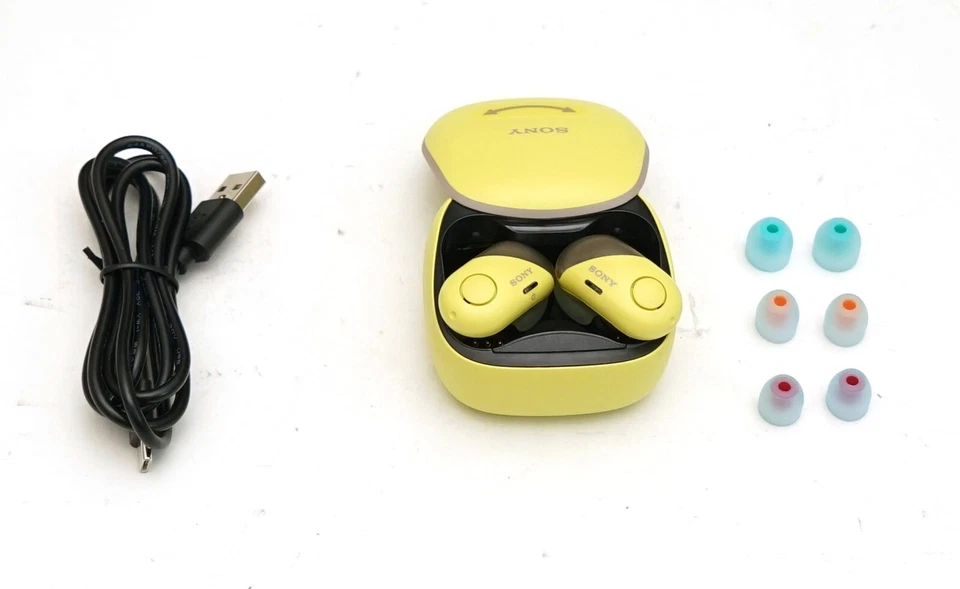 Sony WF-SP700N/Y Earphones In-Ear Noise Canceling Sports WFSP700N Yellow - Image 2 of 4