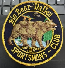 BIG BEAR VALLEY CALIFORNIA CA SPORTSMAN’S CLUB 5IN PATCH HUNTING FISHING DUCKS