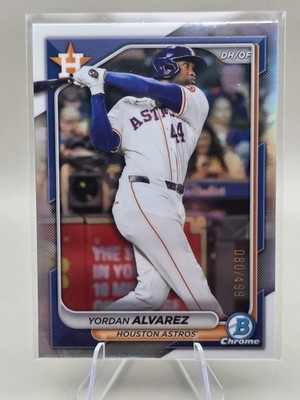 2024 Bowman Chrome - Yordan Alvarez #48 Refractor /499 - Houston Astros Fire 🔥