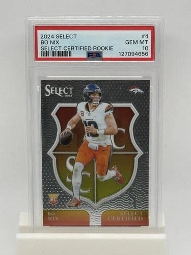 2024 Panini Select Bo Nix Certified Rookie Card #4 PSA 10