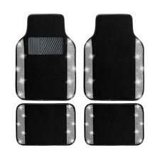 NBTEPEM Bling Car Floor Mats Full Set, Universal Fit Most Cars,SUV, Trucks, 4...