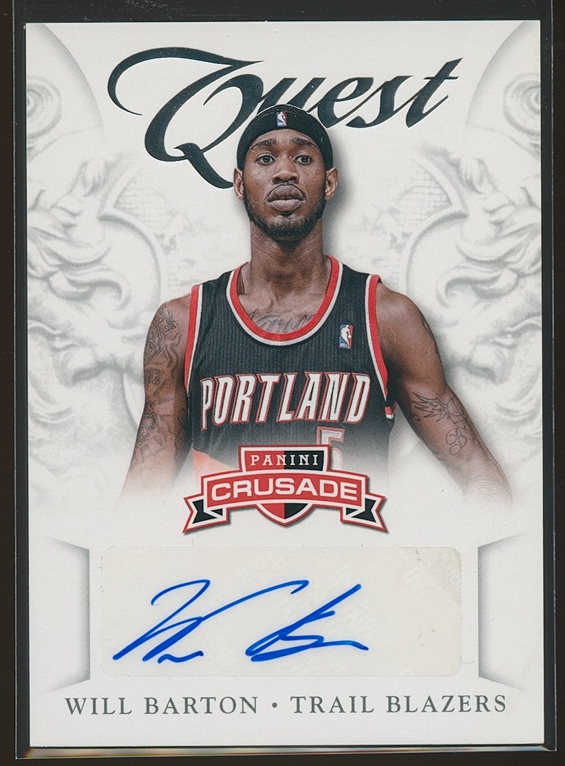 Will Barton 2012-13 Panini Crusade Quest Auto #44 Rookie Auto RC