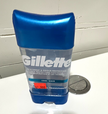 Gillette Men s Antiperspirant Gel Cool Wave, 24-Hour Protection, Transparent