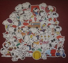 50pc. ASSORTED SNOOPY WATERPROOF VINYL STICKERS/DECALS