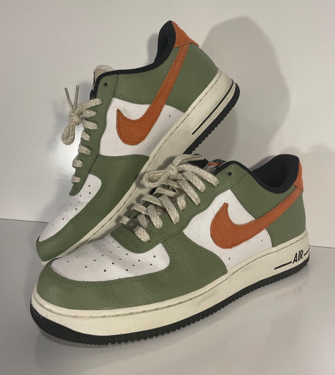 Nike Air Force 1 07 Premium Oil Green/Orange Mens Size 11.5 FD0758-386 Deals on Men main image 3