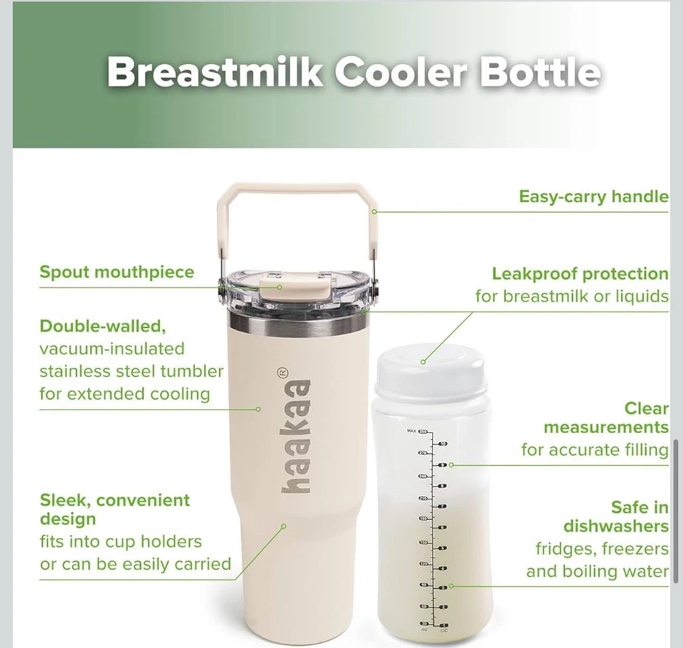 Portable Breast Milk Cooler 30oz./900ml, Include 1pc Breast Milk Storage Bottle - Image 4 of 4