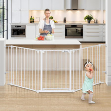 80" Extra Wide Baby Gate, Dog Gate for House Stairs Doorways Fireplace, Auto Cl