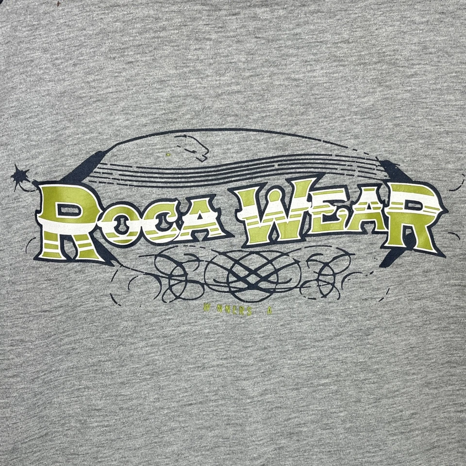 Camiseta Raglán Gráfica Azul Marino 4X Para Hombre Rocawear Y2K Streetwear Foto 3 de 4