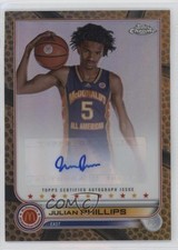 2022 Topps Chrome McDonald's All American 10/25 Julian Phillips #CA-JP Auto 2u3