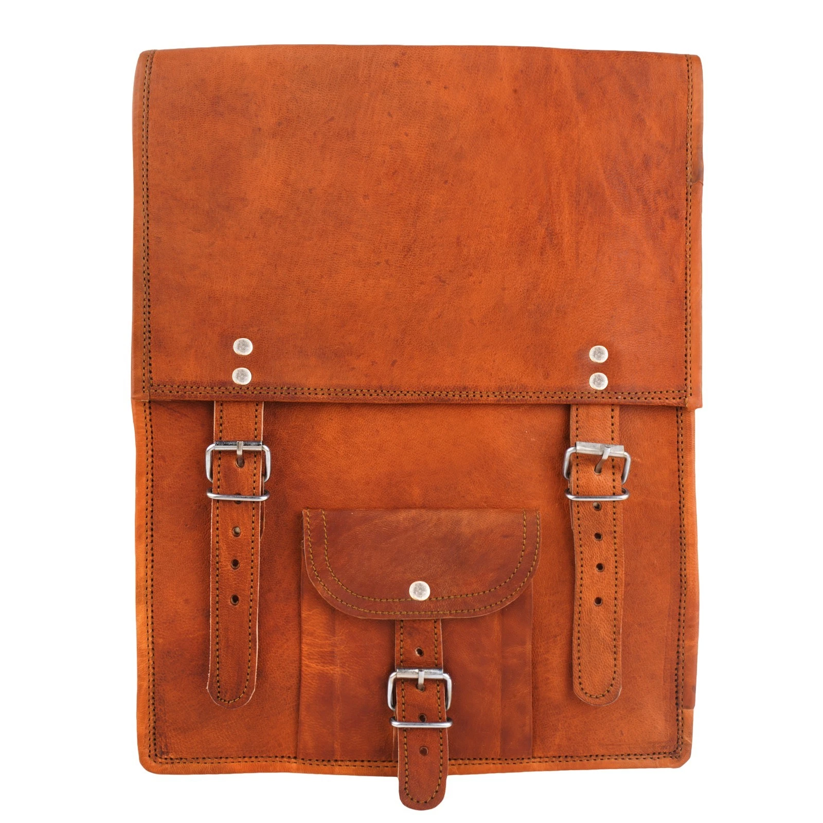 Handcrafted Eco Leather Laptop Backpack Men Travel Vintage Adjustable Straps
