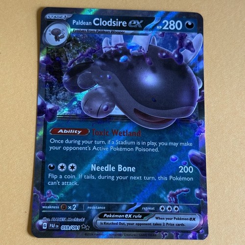 Paldean Clodsire Ex 59/91 Pokémon TCG S&V Paldean Fates Double Rare Holo NM